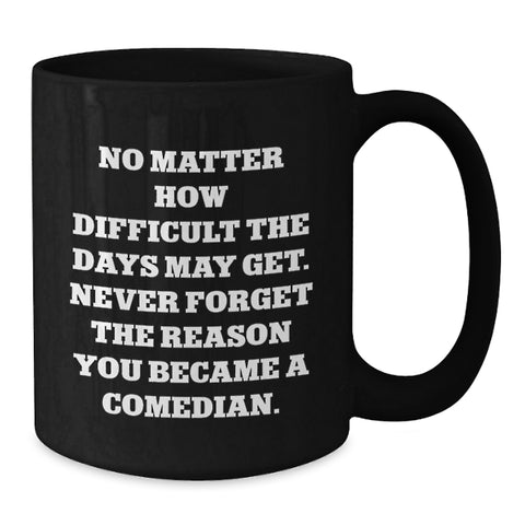 Image of Comedian's Daily Inspiration Black Coffee Mug Gifts from Friends for Christmas - Additional