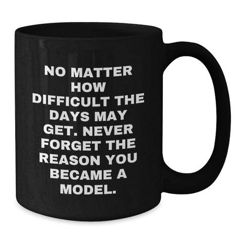 Image of Funny Model Inspirational Gifts for Model from Friends on Birthday Unique Black Coffee Mug - Additional