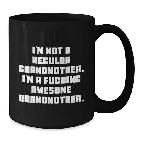 Image of Grandmother Gifts, Funny Inspirational Mugs, Gifts from Family for Awesome Grandmother, Black Coffee Mug for Graduation - Additional
