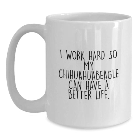 Image of Funny Chihuahua Dog Quotes Gifts from Friends for Chihuahua Dog Lovers' Birthday Unique White Coffee Mug - Main