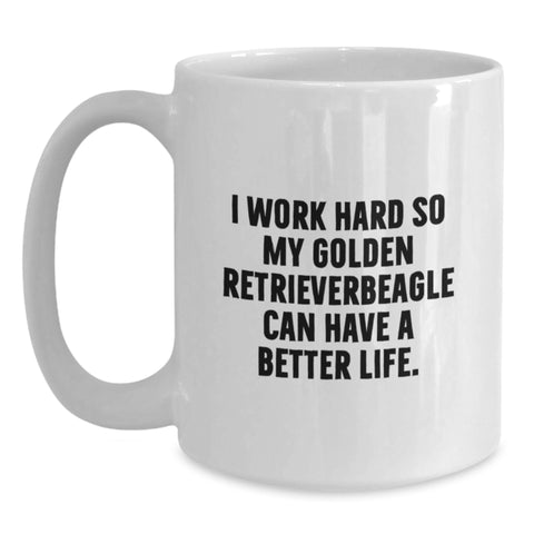 Image of Golden Retriever Dog Lover Gifts, Funny Inspirational Quote White Coffee Mug, Gifts from Men for Golden Retriever Dog Owner Birthday Unique Gifts - Main
