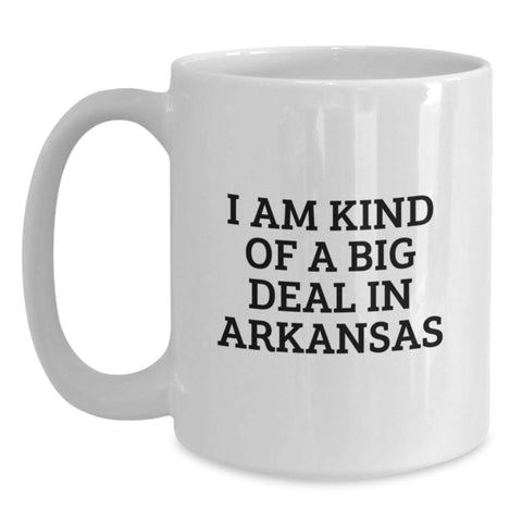 Image of Arkansas Proud White Coffee Mug, Funny Quote, Gifts from Friends to Family, Perfect for Graduation - Main