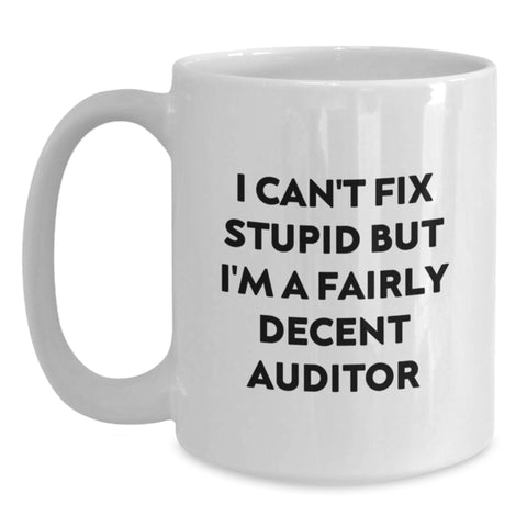 Image of Funny Auditor White Coffee Mug Gifts from Family Friends for Christmas - Main