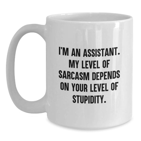 Image of Funny Assistant Sarcasm Gifts from Friends for Assistants - White Coffee Mug, 11oz or 15oz, Birthday Unique Gifts - Main