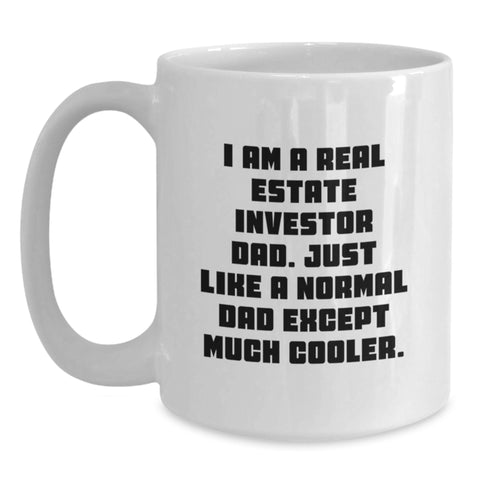 Image of Funny Real Estate Investor Gifts from Dad - White Coffee Mug for Real Estate Investor Mom on Mother's Day - Main