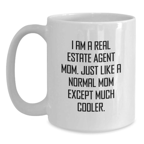 Image of Funny Real Estate Agent Mom Gifts from Men - Unique White Coffee Mug for Real Estate Agent Women on Mother's Day - Main