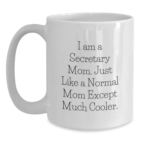 Image of Funny Secretary Gifts from Friends - White Coffee Mug for Secretary Mom - Christmas Unique Gifts - Main