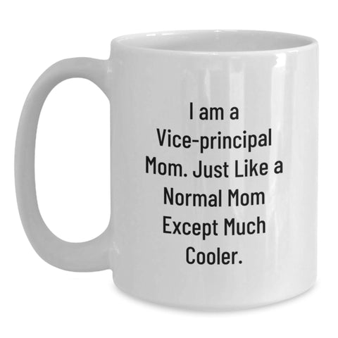 Image of Funny Vice-principal Gifts for Men, Gifts from Mom, Vice-principal Mom Mug, White Coffee Mug, Perfect for Father's Day - Main
