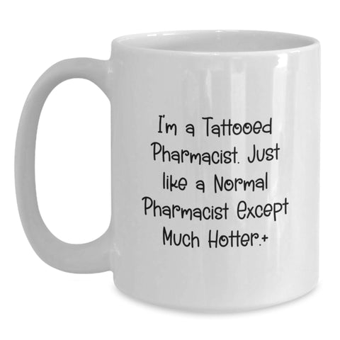Image of Funny Pharmacist Gifts from Friends for Men, Unique White Coffee Mugs for Graduation - Main