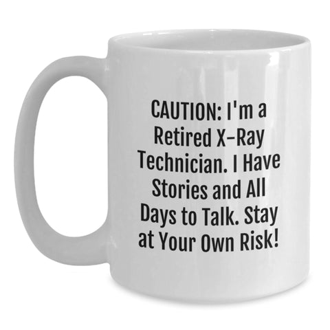 Image of Funny X-Ray Technician Gifts from Friends - Unique Birthday Unique Gifts for X-Ray Technician - White Coffee Mug with 'I'm A Retired X-ray Technician' - Main