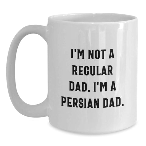 Image of Funny Persian Cat White Coffee Mug Gifts from Dad to Graduate - Main