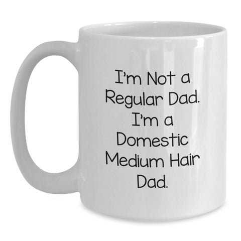 Image of Funny Domestic Medium Hair Dad White Coffee Mugs Gifts from Men to Friends for Graduation Unique Gifts - Main