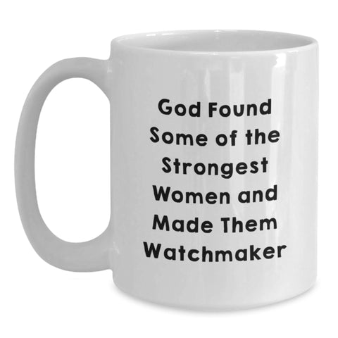 Image of Funny Watchmaker Women Gifts for Men Women Friends Family - White Coffee Mug - Gifts from Men Women Friends Family - Main