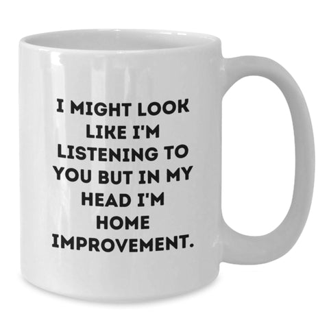 Image of Funny Home Improvement Gifts from Friends for Men, Inspirational White Coffee Mug for Graduation - Additional
