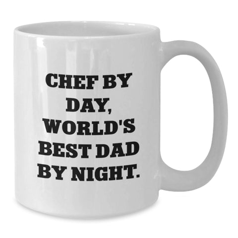 Image of Funny Chef White Coffee Mug Gifts from Dad, Perfect for Chef Men, Unique Valentine's Unique Gifts - Additional