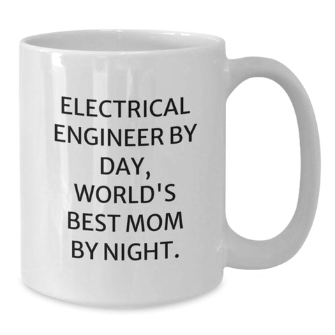 Image of Funny Electrical Engineer Gifts for Men - White Coffee Mug - Valentine's Unique Presents from Mom to Electrical Engineer Son - Additional