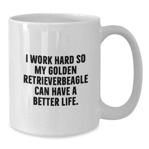 Image of Golden Retriever Dog Lover Gifts, Funny Inspirational Quote White Coffee Mug, Gifts from Men for Golden Retriever Dog Owner Birthday Unique Gifts - Additional