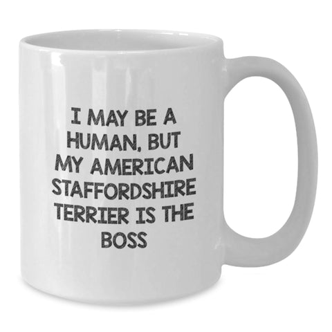 Image of American Staffordshire Terrier Dog Lover Gifts from Men Funny White Coffee Mug Birthday Unique - Additional