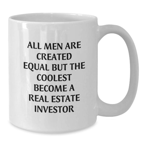 Image of Funny Real Estate Investor Quotes White Coffee Mug Gifts from Men to Real Estate Investor Friends for Christmas - Additional