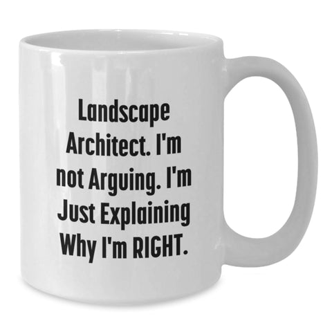 Image of Funny Landscape Architect Gifts from Friends - White Coffee Mug, 11oz or 15oz Capacity, Microwave and Dishwasher Safe, Perfect for Graduation - Additional