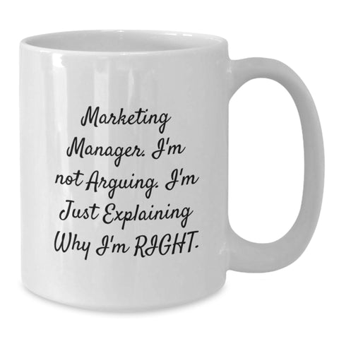 Image of Funny Marketing Manager Gifts, Unique White Coffee Mug for Marketing Manager, Christmas Unique Gifts from Friends - Additional