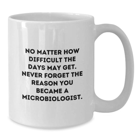 Image of Funny Inspirational Gifts from Family to Microbiologist Friends on Christmas Unique White Coffee Mug - Additional