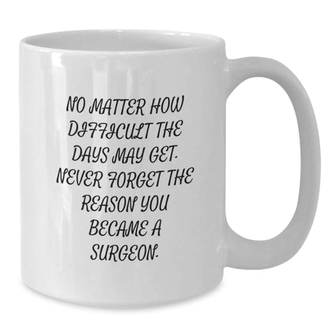 Image of Funny Inspirational Gifts from Friends for Surgeons - White Coffee Mug for Christmas - Additional