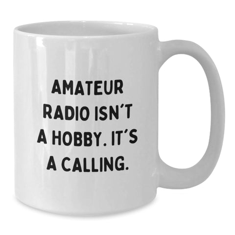 Image of Amateur Radio Enthusiast Gifts from Friends - White Coffee Mug for Christmas Unique Presents - Additional