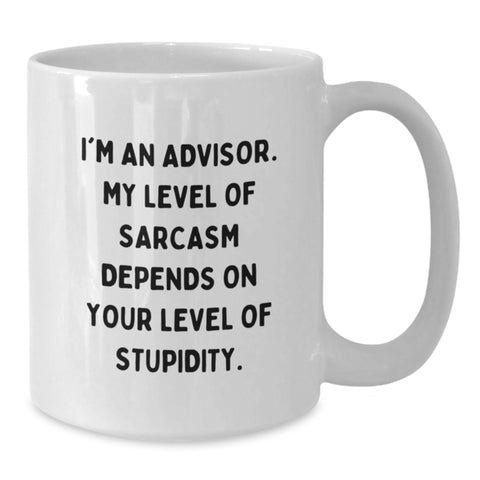 Image of Funny Advisor Christmas Unique Gifts from Friends for Advisors White Coffee Mug 11oz or 15oz Capacity - Additional