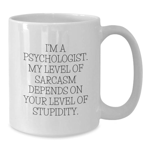 Image of Gifts from Men and Women to Psychologists, Funny White Coffee Mugs, Christmas Unique Presents for Friends and Family - Additional