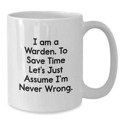 Image of Funny Warden Gifts from Friends and Family - White Coffee Mug for Valentine's - Additional