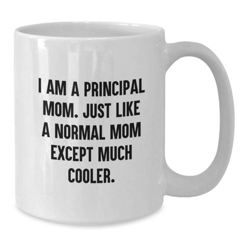 Image of Funny Principal Mom Gifts from Men to Women for Mothers Day Unique White Coffee Mug - Additional