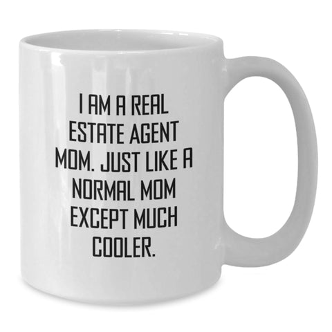 Image of Funny Real Estate Agent Mom Gifts from Men - Unique White Coffee Mug for Real Estate Agent Women on Mother's Day - Additional