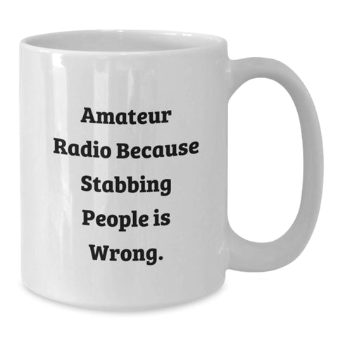 Image of Amateur Radio Gifts for Friends, Family, and Coworkers - White Coffee Mug - Funny Quote - Graduation Unique Gifts from Men and Women - Additional