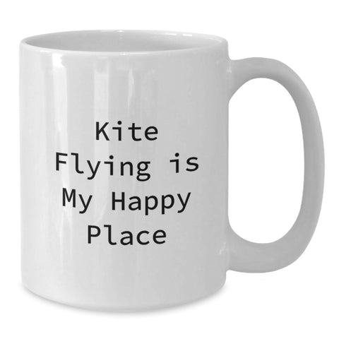 Image of Kite Flying Enthusiasts Gifts from Friends for Kite Flying Graduation Celebration White Coffee Mug - Additional