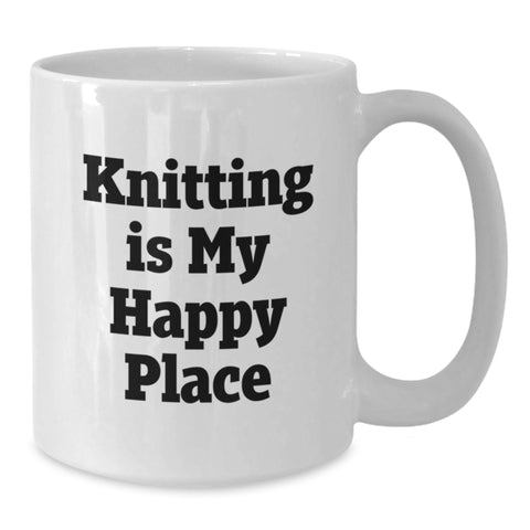 Image of Knitting Enthusiast Gifts Funny White Coffee Mugs for Knitting Lovers from Family and Friends - Additional