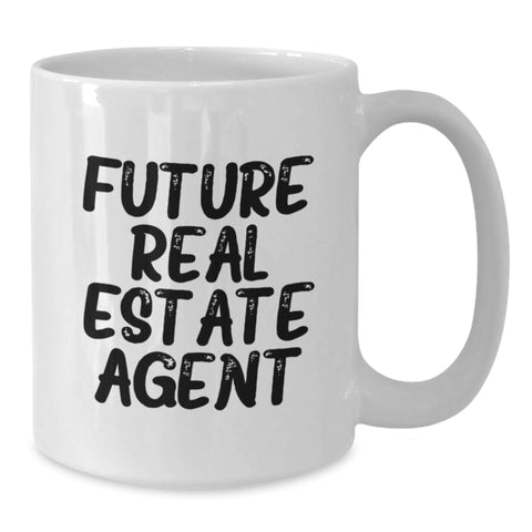 Image of Funny Real Estate Agent Gifts from Friends and Family for Graduation Unique Real Estate Agent White Coffee Mugs - Additional