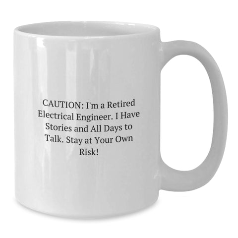 Image of Funny Electrical Engineer Gifts for Men - White Coffee Mug - Graduation Unique Gifts from Coworkers to Electrical Engineer Friend - Additional