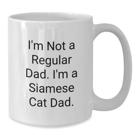 Image of Funny Siamese Cat Dad Christmas Unique Gifts from Men to Friends - White Coffee Mug - Additional