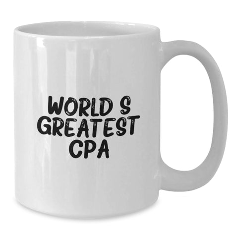 Image of World's Greatest Cpa Funny Gifts from Mom to CPA Graduation Unique White Coffee Mug, Perfect for CPA Exams and Office Decor - Additional
