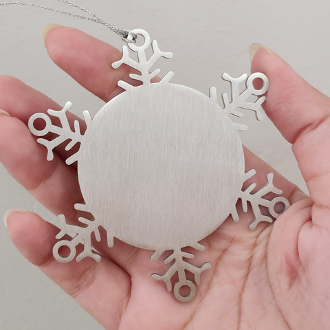 Image of Surgeon Snowflake Ornament Gifts from Friends for Christmas - Retired Surgeon, Figure It Out Yourself., Unique Snowflake Ornament, Shatterproof, Durable, and Safe - Image 4