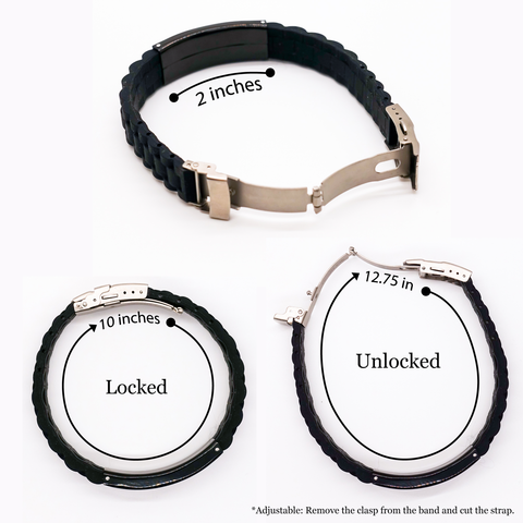 Image of Saint Bernard Dog Gifts | Funny I Just Want To Be A Stay At Home Saint Bernard Dad | Gifts for Father's Day from Daughter or Son | Adjustable Black Silicone Bracelet with Glide lock Clasp - Image 4