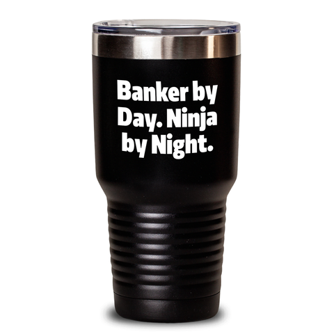 Image of Funny Banker Gifts - Banker By Day, Ninja By Night. Father's Day Unique Gifts from Men to Banker - Main