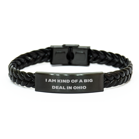 Image of Funny Ohio Gifts - I Am Kind Of A Prime Selection Interlaced Leather Bracelet For Mother's Day, Gifts from Ohio, Ohio Gifts for Mom - Image 1