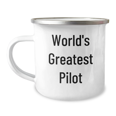 Image of World's Greatest Pilot Funny Camping Mug Gifts from Men for Father's Day, Unique Pilot Gifts - Image 1