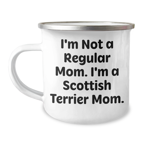 Image of Scottish Terrier Dog Mom Funny Camping Mug, Gifts from Mom for Scottish Terrier Dog Dad, Scottish Terrier Dog Lover Gifts, Father's Day Unique Gifts - Image 1