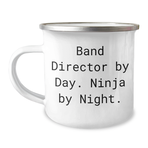 Image of Band Director Gifts from Men - Funny Camping Mug 'Band Director By Day. Ninja By Night.' for Band Director - Image 1