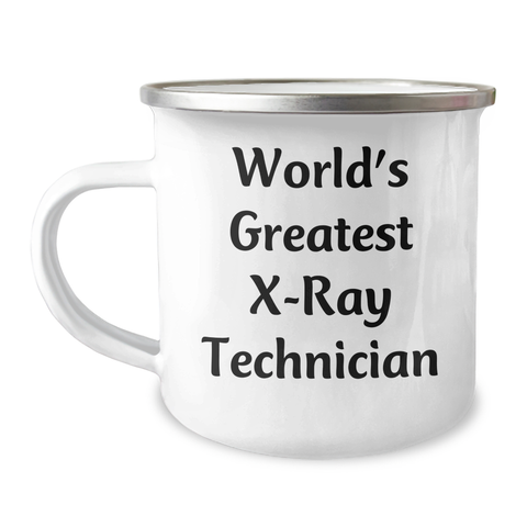 Image of Funny World's Greatest X-ray Technician Gifts for X-Ray Technician Mom on Mother's Day - 12 oz Camping Mug - Image 1