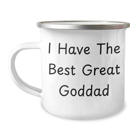 Image of Funny Goddad Gifts from Men, Unique Graduation Gifts for Goddad, Camping Mug with I Have The Best Great Goddad Quote - Image 1