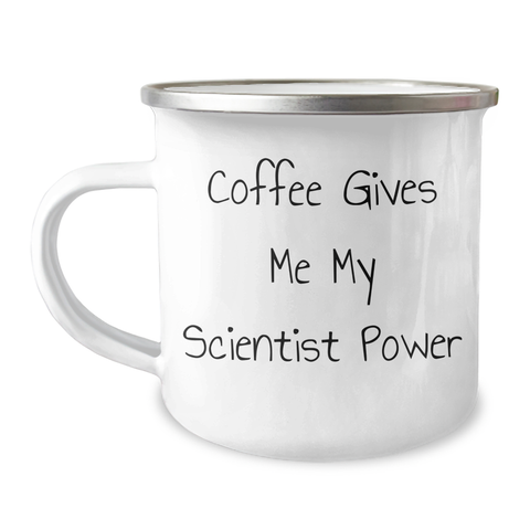 Image of Funny Scientist Gifts from Men - Coffee Gives Me My Scientist Power Camping Mug for Father's Day - Image 1